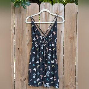 Wild Fable Butterfly Patterned Strappy Sleeveless Mini Dress